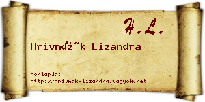 Hrivnák Lizandra névjegykártya